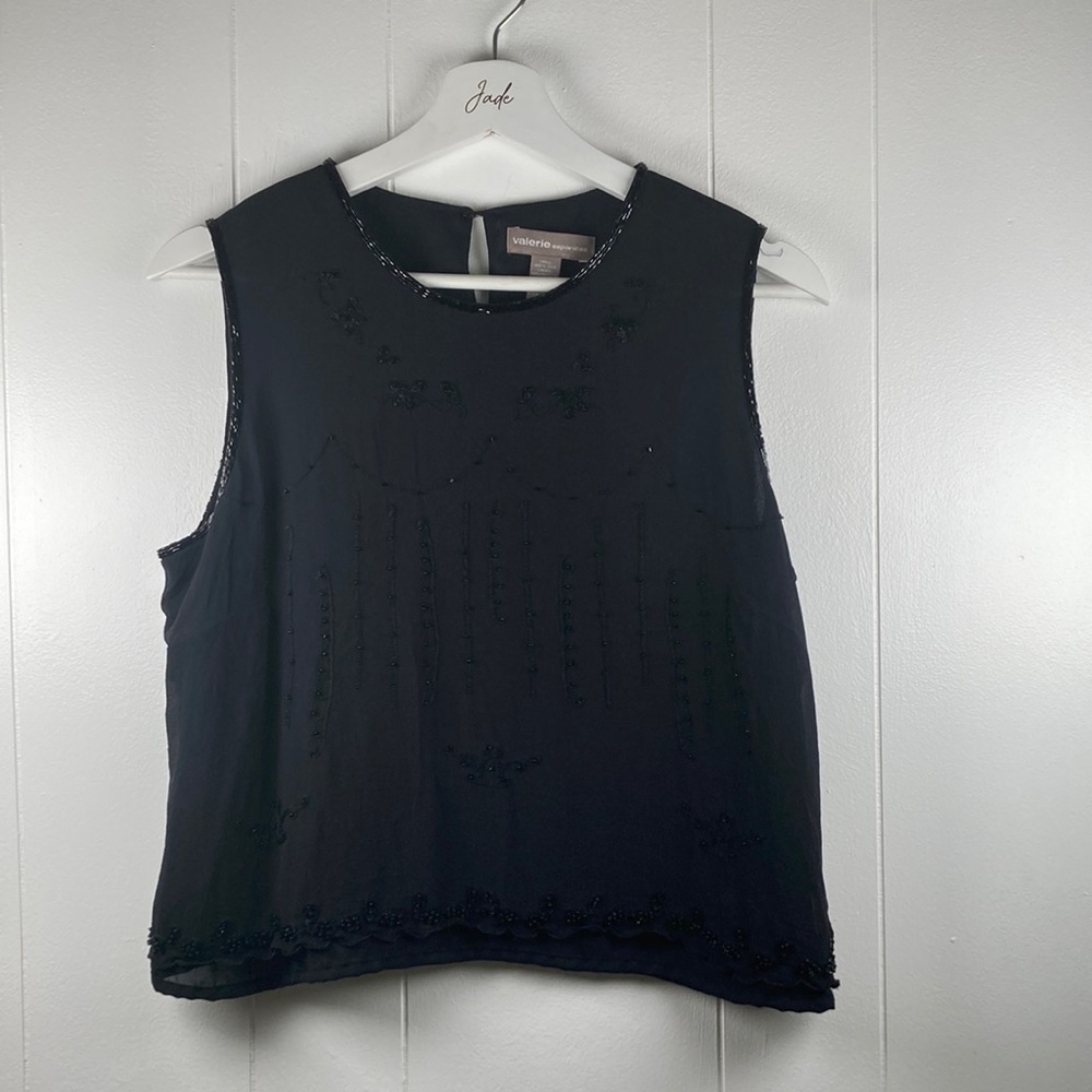 Beaded Sleeveless Top
